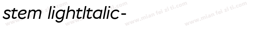 stem lightltalic字体转换